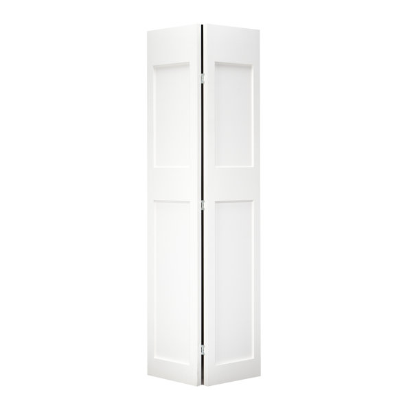 Door to Door Door Company 2 Panel Primed Shaker Style Bifold Door Wayfair
